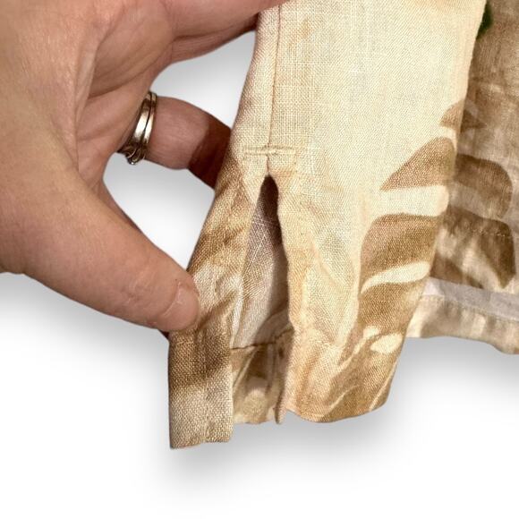 Caribbean Joe 100% Linen Hawaiian Print Short Sleeve Button Up Men's XXL - Picture 7 of 8